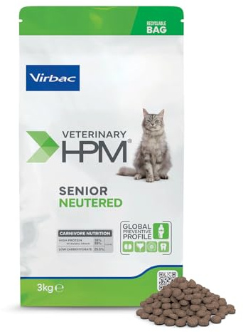 Virbac Vet Hpm Cat Senior Neutered Nourriture 3 kg pour Chat