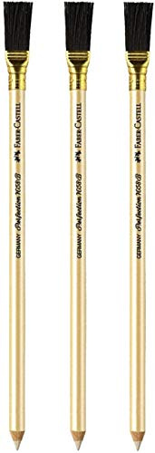 FABER-CASTELL Lot de 3 Crayons Gomme Perfection 7058 B avec Brosse