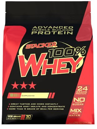 Stacker2 100% Whey (908g) Cappuccino - Proteiner - Vassleproteinblandning