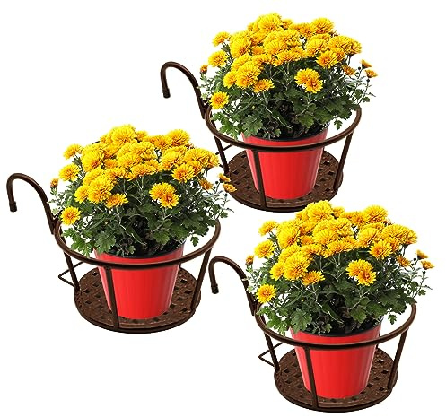NILICAN - Cestas para Colgar para jardinería, Hierro Forjado, para Balcones, Productos de Hierro para Plantas cultivadas en el hogar Traje de Tres Piezas (champán)