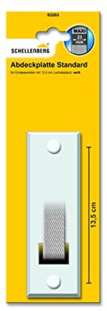 10er-Set Schellenberg 53203 Abdeckplatte Gurtwicklerblende Lochabstand 13,5 cm, Blende für Gurtwickler, für Einlasswickler
