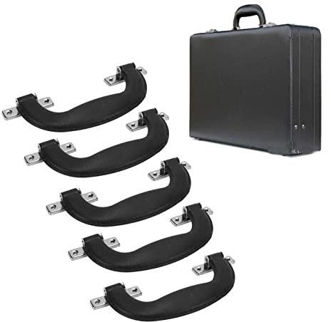 HERCHR 5 Stück Gepäckgriffe, Ersatz für Koffergriffe für Gitarrenschmuckkoffer, Handtaschen, Gepäck, Koffergriff, 15 cm(Schwarz)