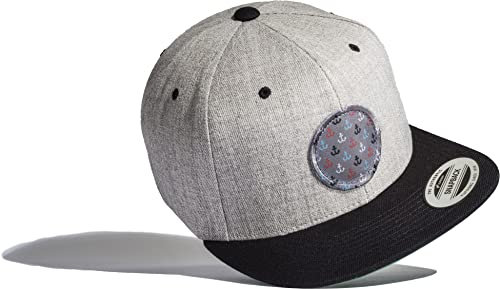 (A) Cap Flexfit Snapback : Anker (Patch) - Kappe Herren & Damen Schwarz (One Size)