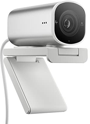 HP 960 4K Streaming Webcam | 4K UHD Auflösung | 60 FPS | 100° Sichtfeld | 360° schwenkbar | KI unterstützt | Autofokus | HDR | 2 Dual-Mikrofone| USB-A | magnetische Abdeckung | silber