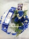Artificial Silk Funeral Flower Wreath Ring Tribute Rose Memorial Silky Bouquets