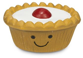 Petface Cherry Bakewell Latex Dog Toy with Built-In Squeaker (Pack of 1)