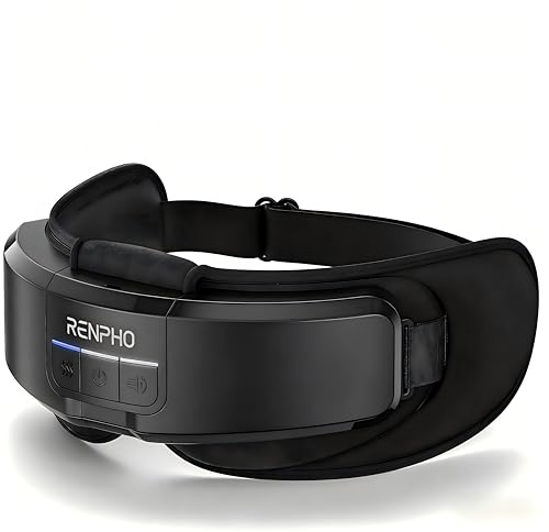 RENPHO Eyeris Shift, Eye Massager with Heat Eye Massager & Sleep Mask for Migraine, Birthday Gifts for Women/Men/Mom/Dad, Face Head Temple Mask with Heat, Compression for Relaxation