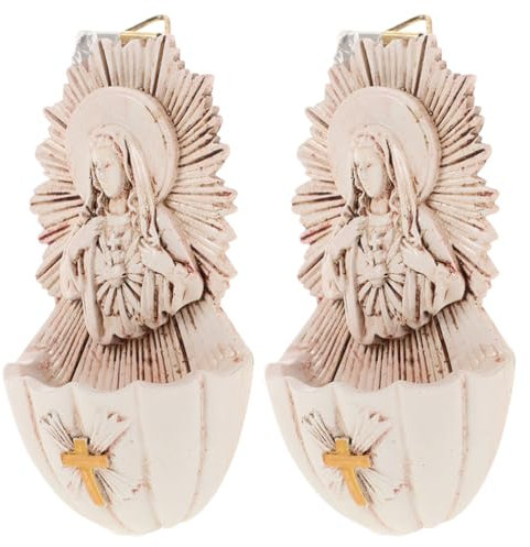 Amosfun Catholic Wall Hanging Decor Holy Water Font Family Decor Home Wall Art