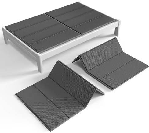 Folding Spring Box, Breathable, Noise Minimizing, Moisture Resistant Bunkieboards,Low Profile Bed Support,Large Double Bed 10mm Bunkie Board, Queen Size 80x60''