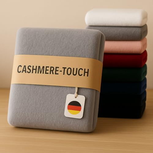 Kuscheli® - warme Spannbettlaken 180x200cm - 200x200cm Hellgrau Silber kuschelige Winter Cashmere-Touch Plüsch Bettlaken - Jersey Fleece Biber Spannbetttuch Laken