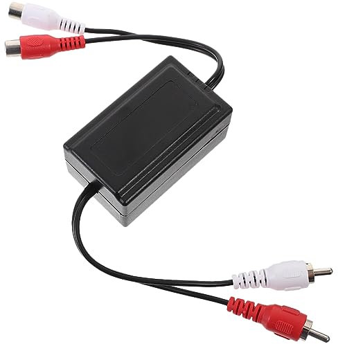 HOMOBABE Isolateur De Bruit De Boucle De Masse Filtre Audio pour Système Audio Voiture Éliminateur De Bourdonnements Compatible Multi-modèles Facile à Installer