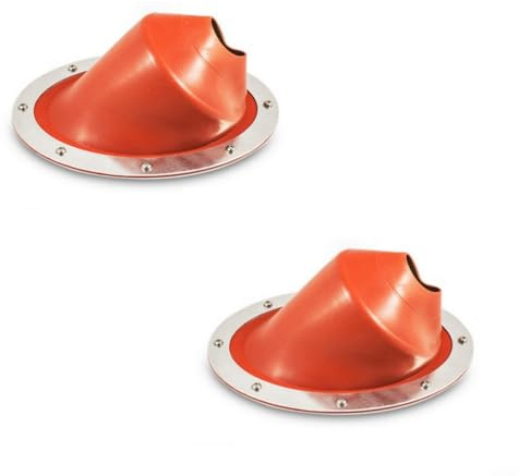 Vibsky Kit intermitente de estufa de campana de ángulo de 45° para chimenea de leña, compatible con refugios de lona, invernaderos, cabañas, barcos (paquete de 2)