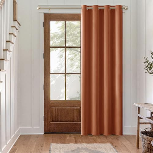 MIULEE Cortinas Opacas Termicas Salon Dormitorio 1Pz 140x245cm Terracota