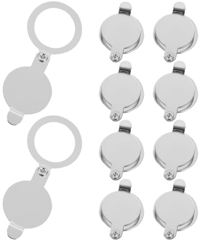 GLEAVI Cache-Jonction pour Œil-de-Bœuf de Porte 16Mm/20Mm en Cuivre Argenté Lot de 10 Pièces Protection Anti-Regard pour Porte D’Entrée Accessoire de Sécurité Appartement et Maison