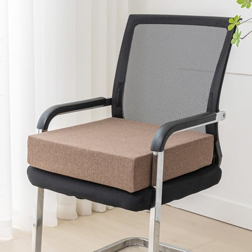 Tjock tvättbar fyrkantig kudde för användning inomhus och trädgård – brun färg 50 x 50 x 8 cm perfekt för komfort och stil finns i storlekar 40/45/50 cm
