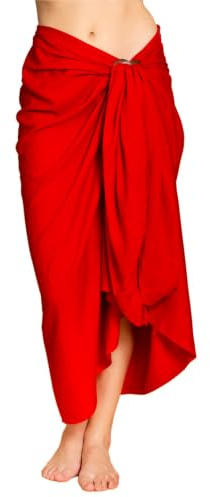 PANASIAM Paréo - L & XXL Paréo Opaque - Drap de Plage - Cache-Maillot | Pour femme & homme, comme jupe portefeuille, robe de plage ou léger cache-maillot, viscose douce, boucle en noix de coco