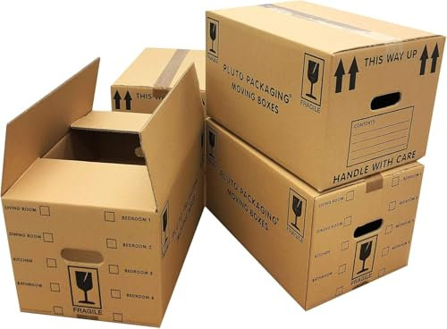 10 Quality Strong 47cm x 31.5cm x 25cm 44 litres Packing Shipping House Moving Cardboard Boxes