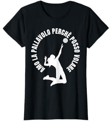 Pallavolo Volley Silhouette Ragazza Maglietta