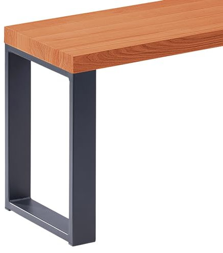 LAMO Manufaktur Sitzbank Esszimmer Holzbank 30x100x47 cm, Möbelfüße Simple Anthrazit/Dunkel, LSB-01-A-004-100-7016S