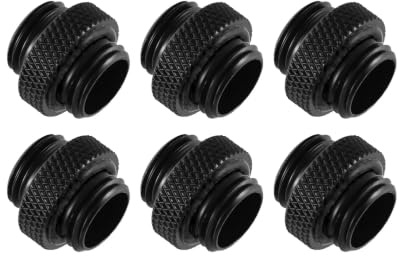 Dracaena.io 6-pack G1/4 förlängarmontering, M-M, svart