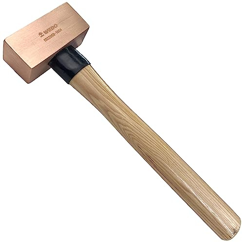 WEDO Copper Double Face Hammer,Sledge Hammer with Wooden Handle,310mm,500g
