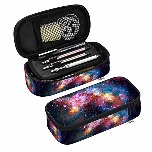 Yekiua Explosion Supernova Pencil Holder Bright Star Nebula Galaxy Big Capacity Pencil Case Multi-Purpose Makeup Pouch For Office College Adult