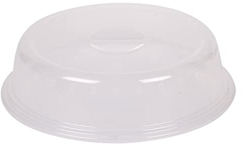 2x Jazooli 28cm Microwave Food Plate Cover Vented Ventilated Splatter Protector Guard Kitchen Catering Lid Safe with Steam Vents Dishwasher Safe - 28cm x 7cm
