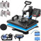 VEVOR 10 in 1 Hitzepresse 38x30cm Transferpresse Schwarz Heißpresse Textilpresse Multifunktionale Sublimation T-Shirtpresse Becherpresse Tassenpresse für Hüten Tellern Tassen 360-Grad-Drehbar