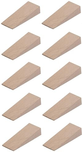 cyclingcolors 10x Holzkeile klein türmontage zum basteln breit möbel Türkeile holz Möbelkeile, 55mm x 20mm x 6mm