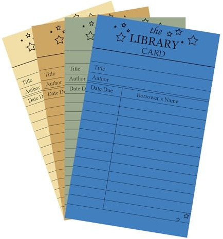 Lot de 100 cartes de bibliothèque colorées de 7,6 x 12,7 cm pour caisses de livres scolaires, date d'échéance pour pochettes de livres et catalogage de fournitures de classe