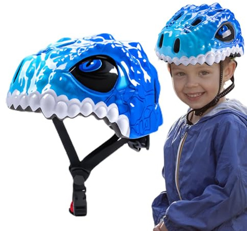 Fahrradhelm für Kinder, Fahrradhelm für Kinder - Dinosaurier-Fahrradhelm für Kinder, Multi-Sporthelm, Scooter-Helm, stoßfest, Fahrradhelm für Kinder Jungen und Mädchen