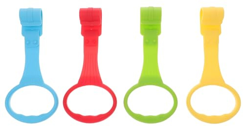 WRITWAA Anillas Varios estilos Color Aleatorio Varios estilos de Plástico para Plástico 4 Piezas Fáciles de Instalar para Atraer la Atención Ñiño en Cunas y Parques Infantiles