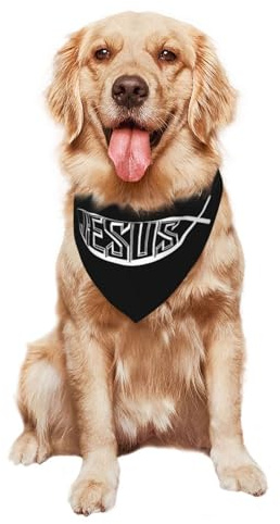 Jesusfisk hundhalsduk andas huvuddukar för hund mjuk hundhalsduk för katter valpar liten medelstor och stor hund