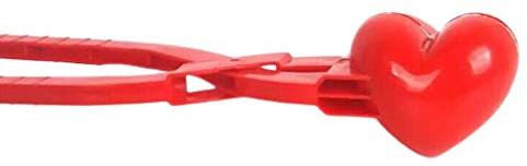 Baoblaze Stampo per Palle di Neve a Forma di Cuore, Clip in Plastica per Palle di Neve, Giocattolo Invernale