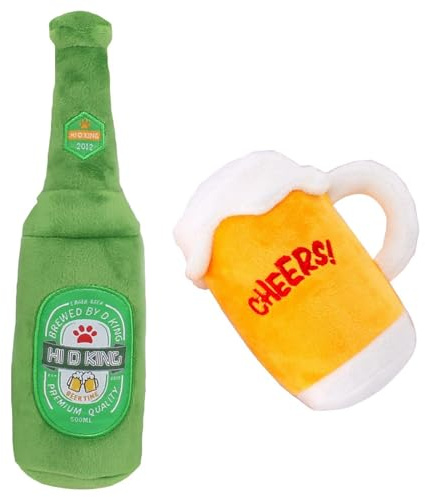 Giocattolo Per Birra Per Cani - Set Da Masticare Per Bottiglie Di Peluche