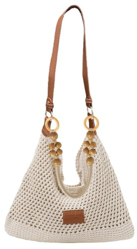 WSXQAZ Sac en Paille Femme, Pochette d'embrayage en Paille, Sac à BandoulièRe en Pailles pour Femme, Sacs Boheme Femmes Avec Bandoulière, Pochettes Pailles, Sacs à Main d'été Plage, pour Plage
