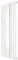 499mm(w) x 1800mm(h) Oval Tube White Vertical Mirrored Radiator - 3953 BTU's Central Heating Radiator with Mirror