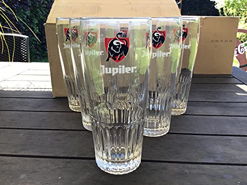 Jupiler Biergläser, 50 cl, 6 Stück