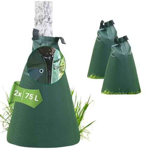dm-Folien Baumbewässerungsbeutel I 75 Liter I 2 Stück I Bewässerungssack aus robustem PVC I Baumsack zur Bewässerung von Bäumen I UV-beständiger & reißfester Bewässerungsbeutel