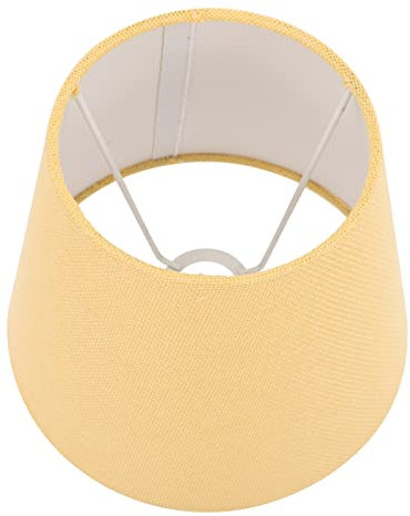 Stehlampe Tischlampe Lampenschirm Stoff Ersatzschirm Stoffschirm Kronleuchter Trommel Lampenschirm E14 Textilschirm Hängeleuchte Lampe Schatten Stofflampenschirme für Schlafzimmer Wohnzimmer Gelb