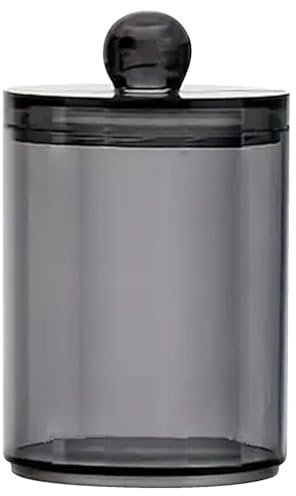 Humkopnl Boîte de rangement pour cotons-tiges - Noir - Boîte de rangement pour cotons-tiges - Distributeur de boules de coton - Boîte de rangement pour salle de bain