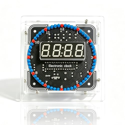 DIDODI Kit d'horloge électronique à faire soi-même - Minuteur numérique avec affichage numérique - Apprendre à souder et électronique - Pour débutants, amateurs et étudiants