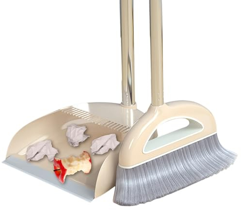 Set di spazzole e polveri - Filtro a di pettine spazzatrice per pavimento a manico lungo, detriti di capelli in polvere | Kit di scopa in piedi per cucina, ufficio,