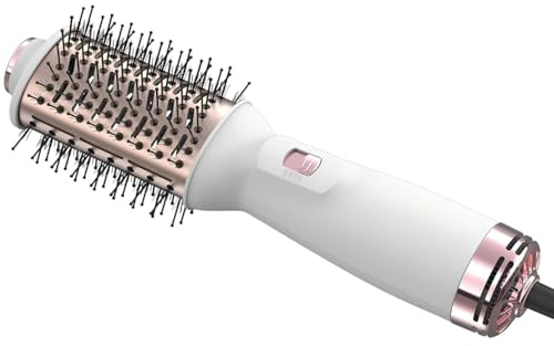 Travel Hair Dryer Brush Blow Dryer Brush, Dual Voltage Mini Hot Air Brush,2 Inch Lightweight Hair Dryer Brush for Hair Drying & Styling | Ionic Oval Barrel for Smooth, Frizz-Free Volume Blowout