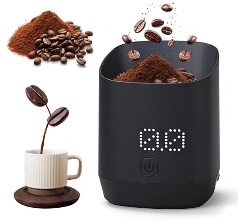 Vaso dosificador digital con pantalla LED, báscula de café digital, báscula de café recargable tipo C con una precisión de 0,1 g, dosificador y accesorios de preparación para café, apagado automático