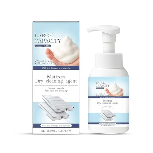 Potente schiuma per la pulizia a secco del materasso - 10.14 Fl Oz No-Scrub Remover per macchie gialle, detergente delicato per materasso, divano, tappeto, rivestimento e biancheria da letto