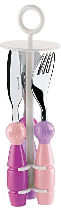 Fratelli Guzzini Bimbi Set 3 Posate per Bambini Billo, ABS/PP/Stainless Steel, Multicolore, 0.02x6.3x21 cm