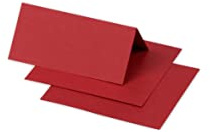 Clairefontaine 75025C - Paquet de 25 Marque-Places - Format 8,5x8cm - 210g/m² - Coloris Groseille - Invitation Evènements et Correspondance - Gamme Pollen - Papier Premium Lisse