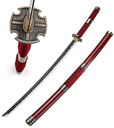 Musashi Katana Japonais en Bois One Piece Zoro Sandai Kitetsu replique Cosplay Epee de samourai Anime Sabre en Bois