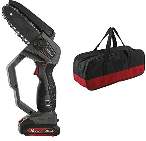 NEW Cordless Electric Chain Saw Wood Cutter Mini One-Hand Saw Woodworking w/BatteryJikkolumlukka